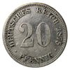 German Empire 1875H 20 Pfennig Very Fine (VF-20)