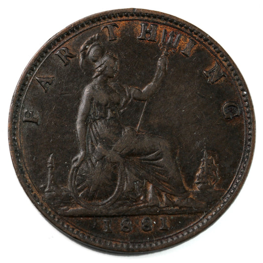 Great Britain 1881 Farthing EF-AU (EF-45) $