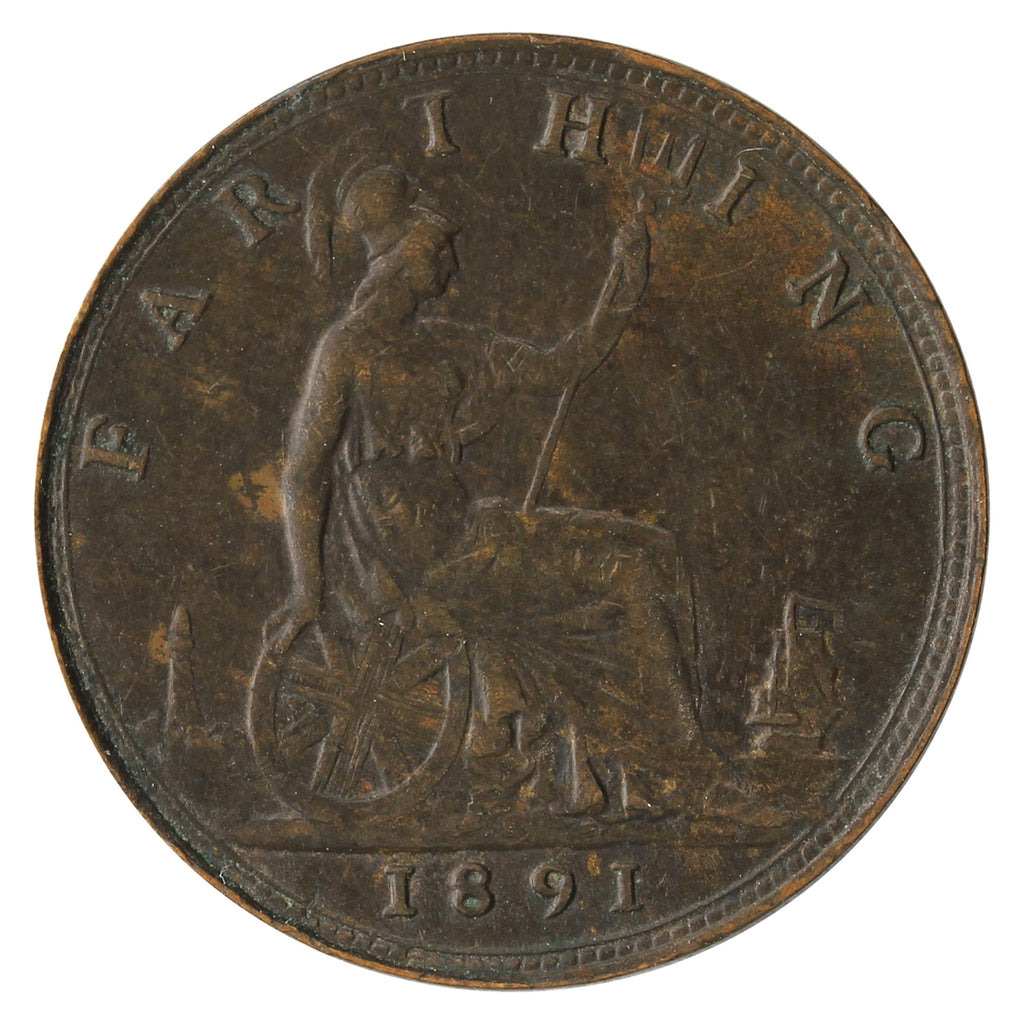 Great Britain 1891 Farthing EF-AU (EF-45) $