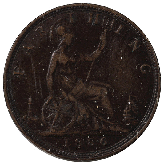 Great Britain 1886 Farthing Extra Fine (EF-40)