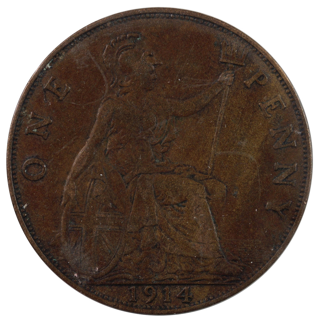 Great Britain 1914 Penny VF-EF (VF-30)