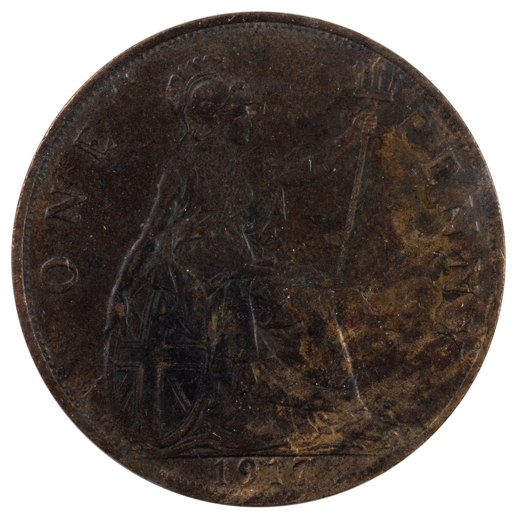 Great Britain 1917 Penny EF-AU (EF-45)