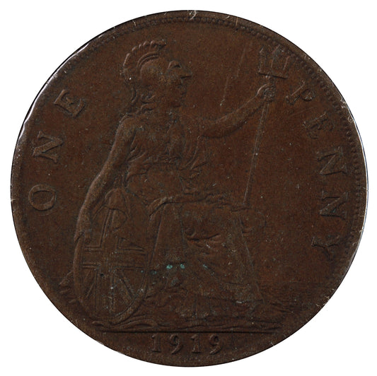 Great Britain 1919 Penny VF-EF (VF-30)