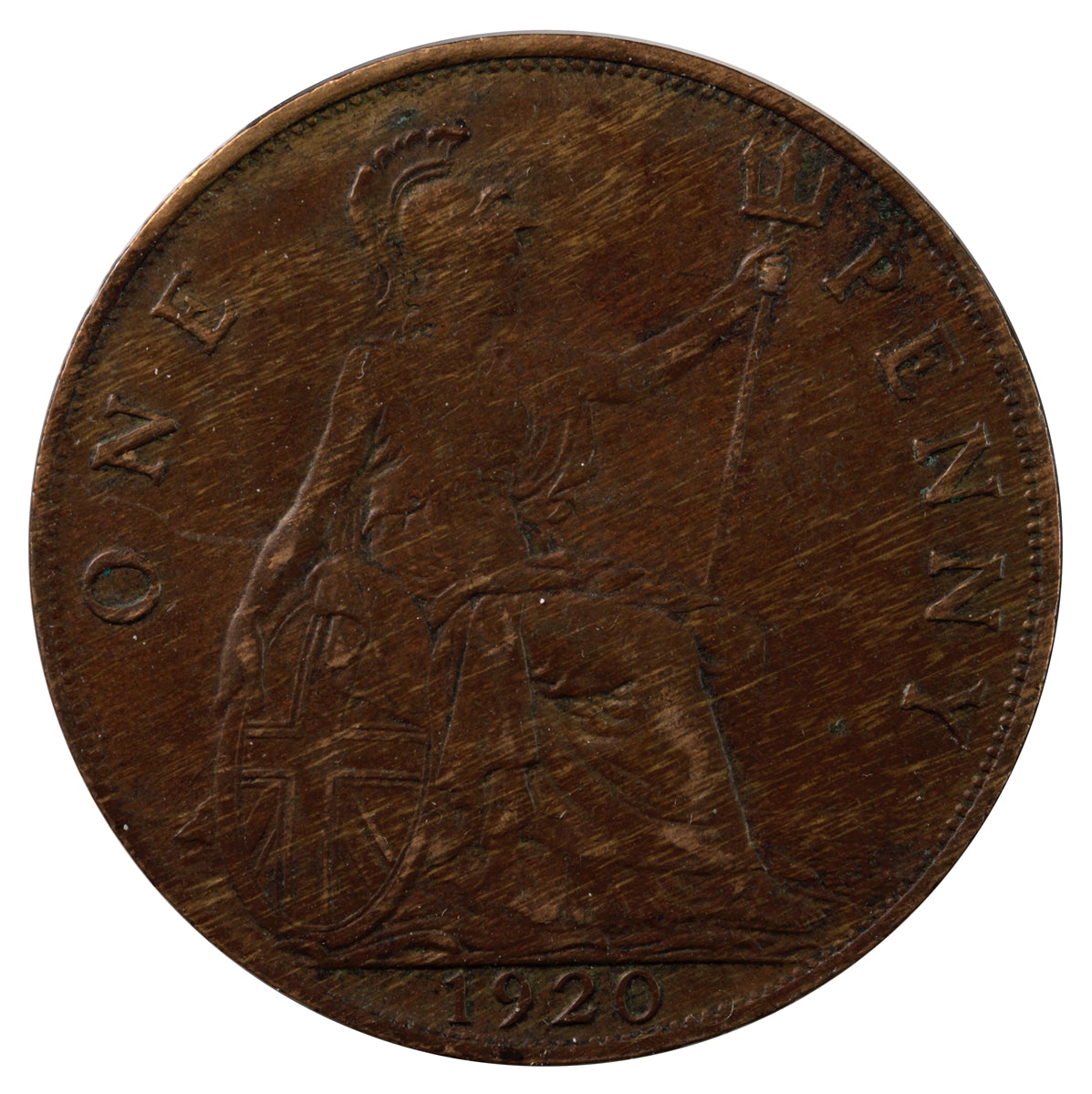 Great Britain 1920 Penny VF-EF (VF-30)