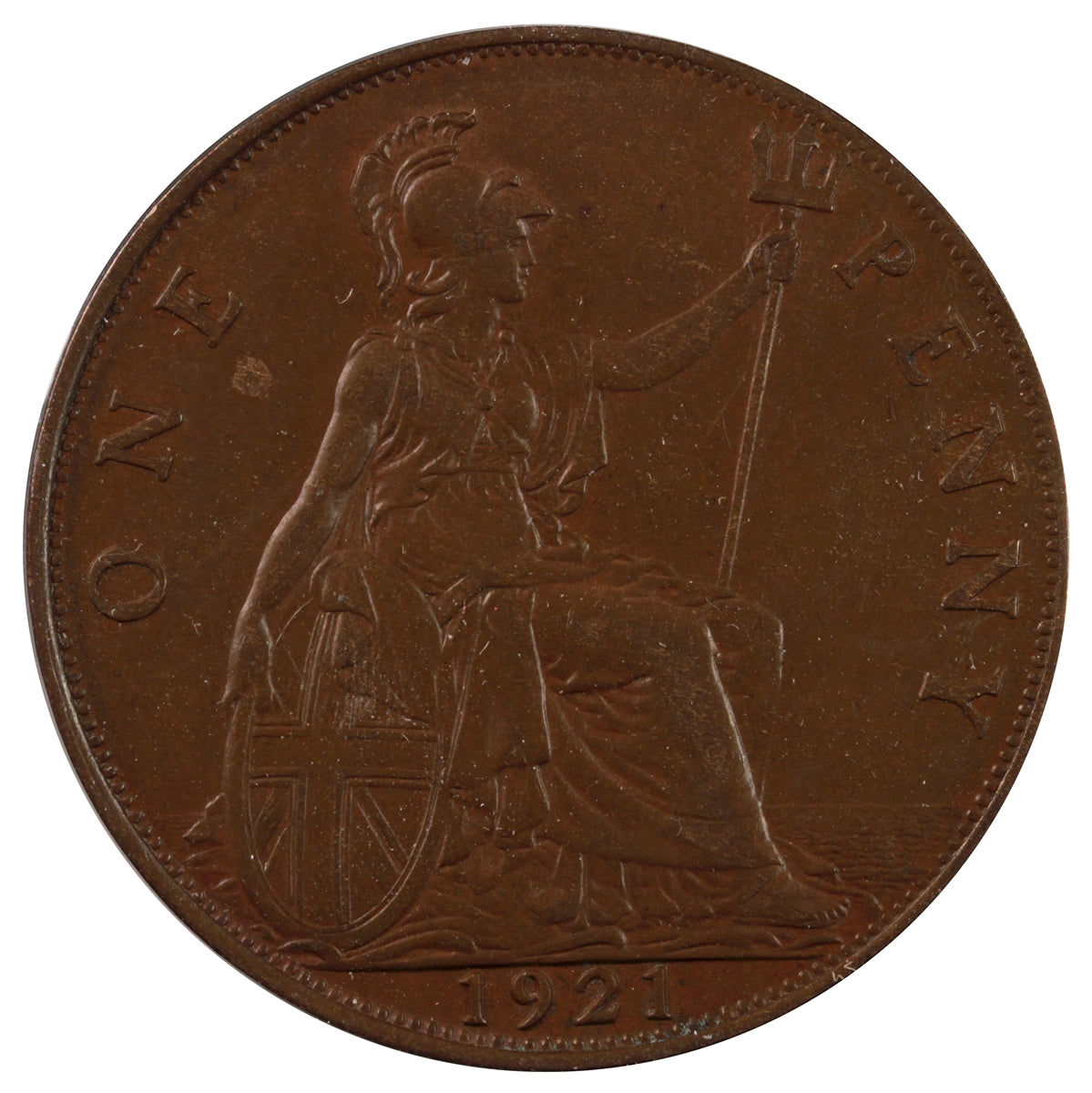 Great Britain 1921 Penny Extra Fine (EF-40)