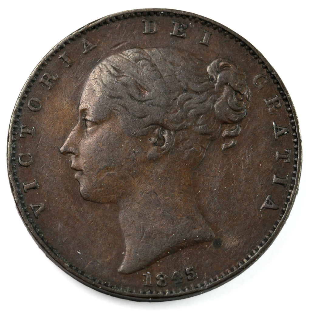 Great Britain 1845 Farthing VF-EF (VF-30) $