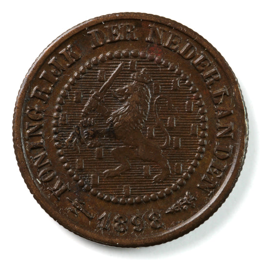 Netherlands 1898 1/2 Cent AU-UNC (AU-55) $