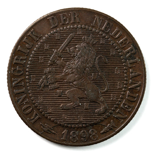 Netherlands 1898 2 1/2 Cent EF-AU (EF-45) $