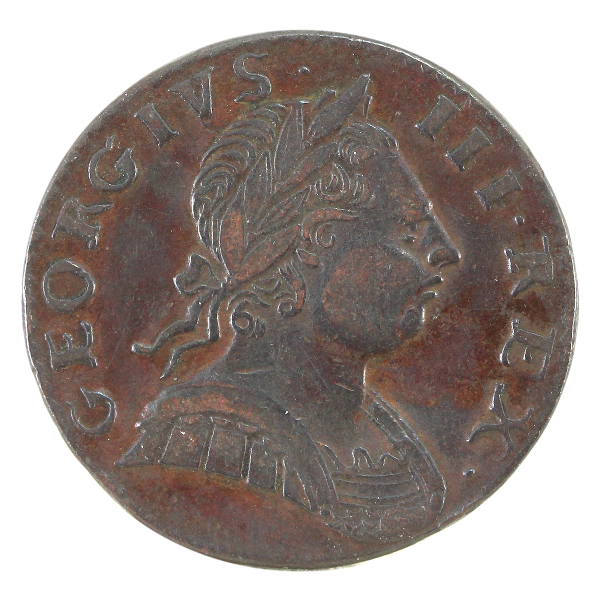 Great Britain 1773 1/2 Penny VF-EF (VF-30) $