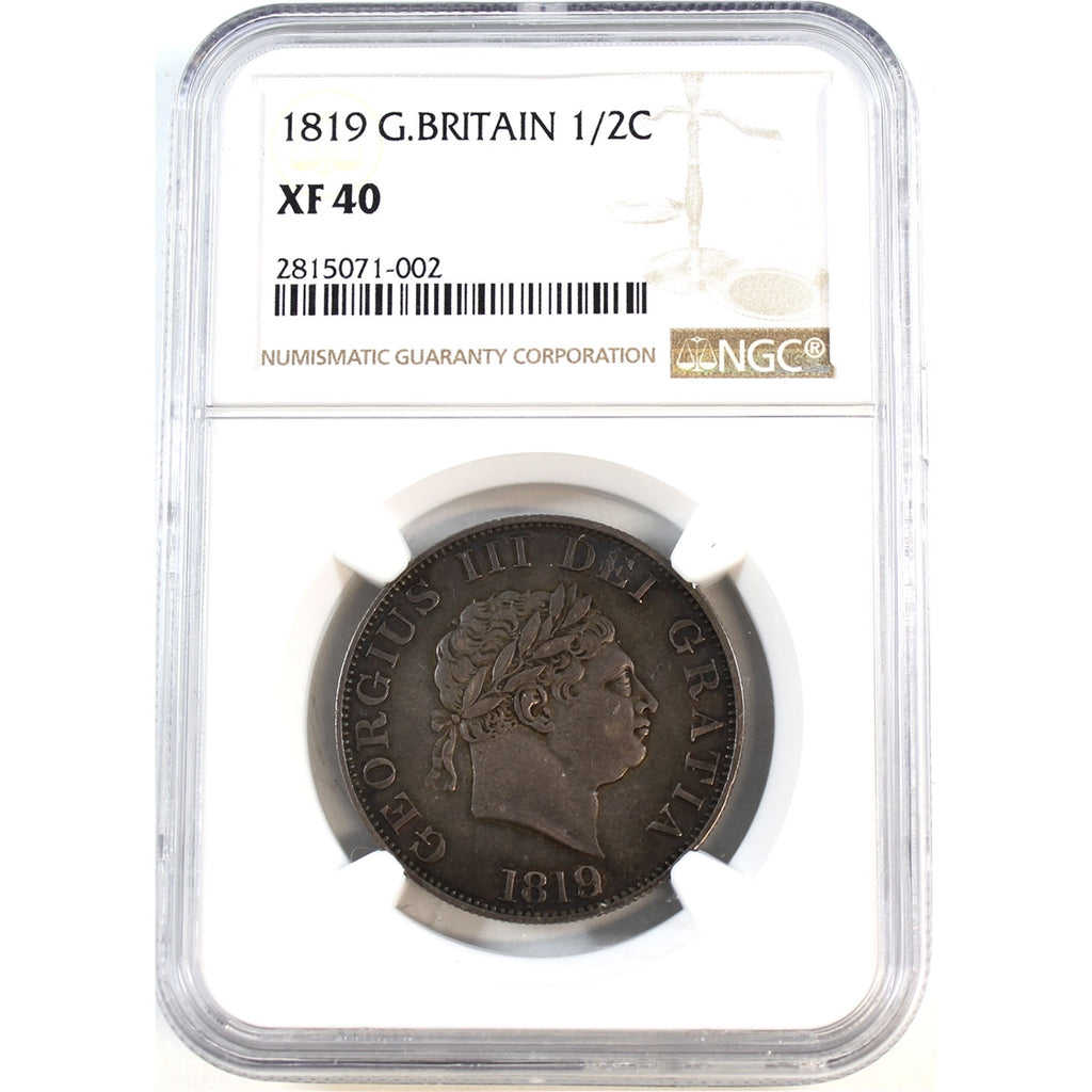 Great Britain 1819 1/2 Crown NGC Certified XF40