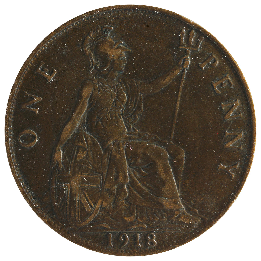 Great Britain 1918 Penny VF-EF (VF-30)