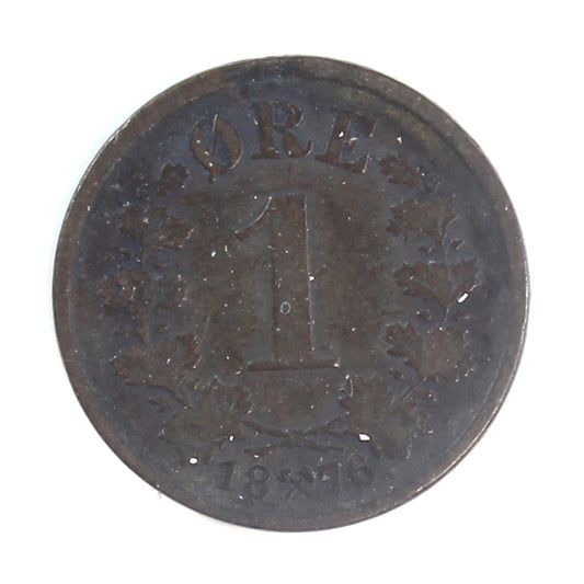 Norway 1876 Ore Very Fine (VF-20)