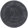 German Empire 1875C 2 Pfennig Extra Fine (EF-40)