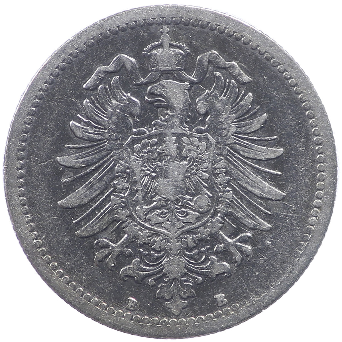 German Empire 1876B 50 Pfennig Extra Fine (EF-40)