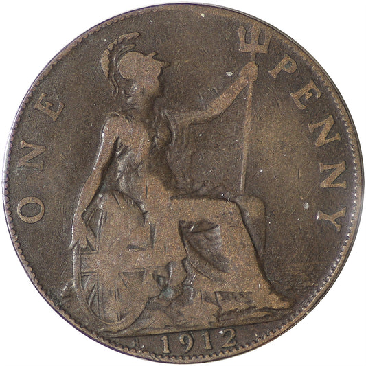 Great Britain 1912H Penny F-VF (F-15)