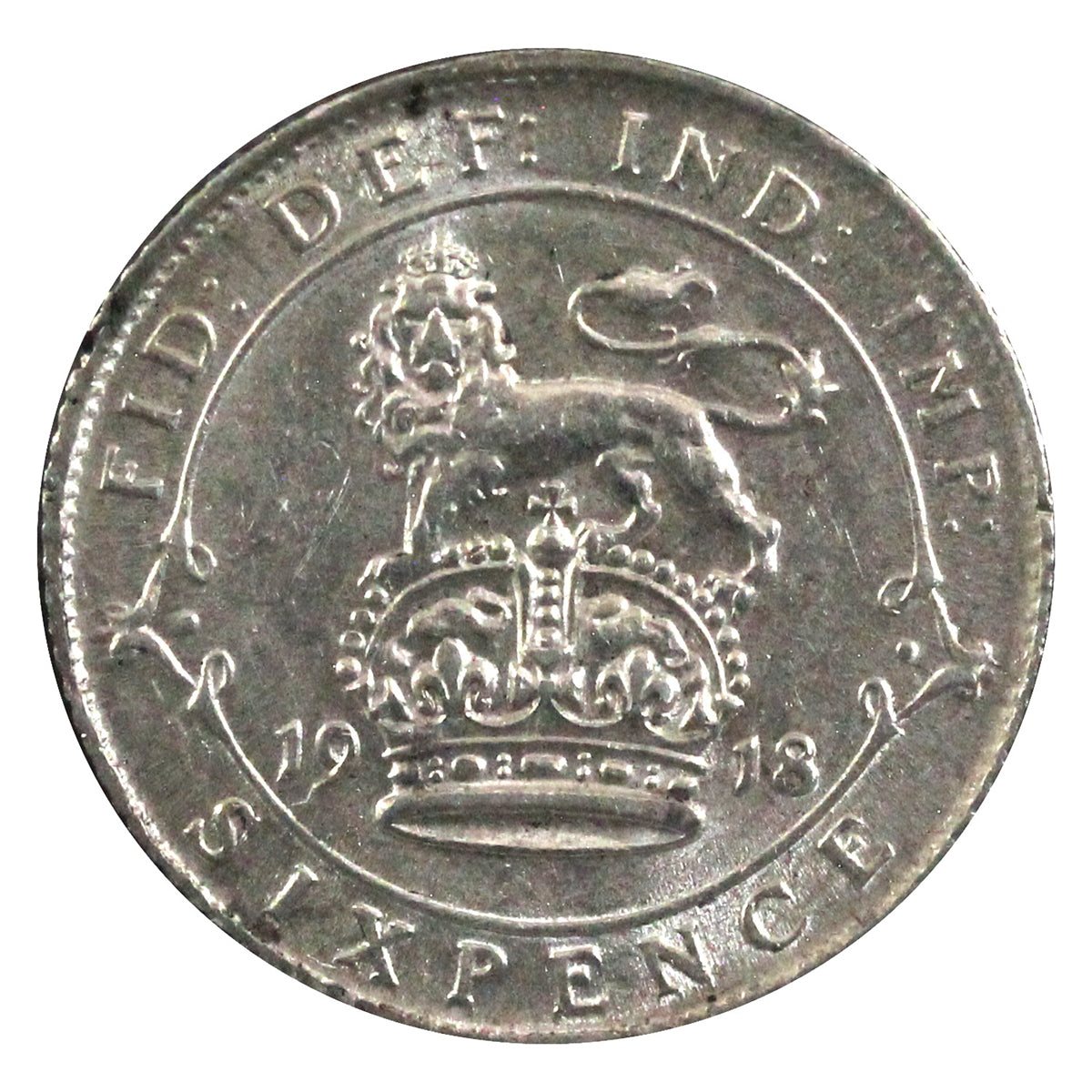 Great Britain 1918 6 Pence AU-UNC (AU-55) $