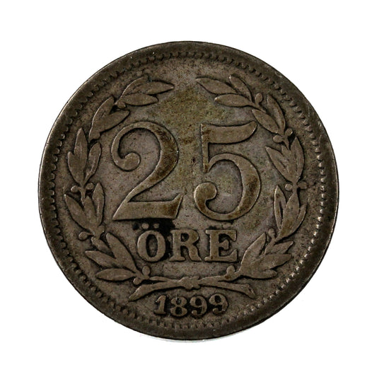 Norway 1899 25 Ore F-VF (F-15)