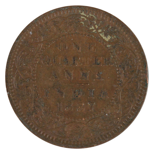 India 1887 1/4 Anna Extra Fine (EF-40)