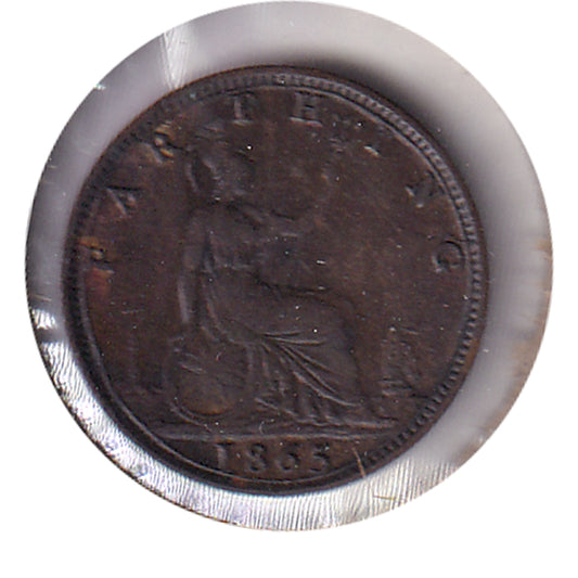 Great Britain 1865 Farthing Extra Fine (EF-40) $