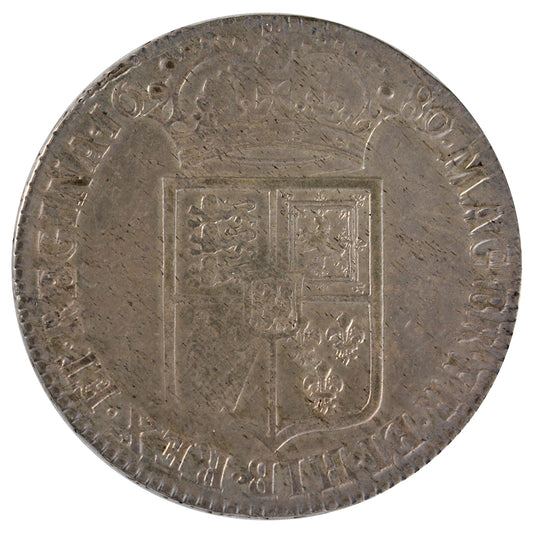 Great Britain 1689 1st Type William & Mary Half Crown VF-EF (VF-30) $