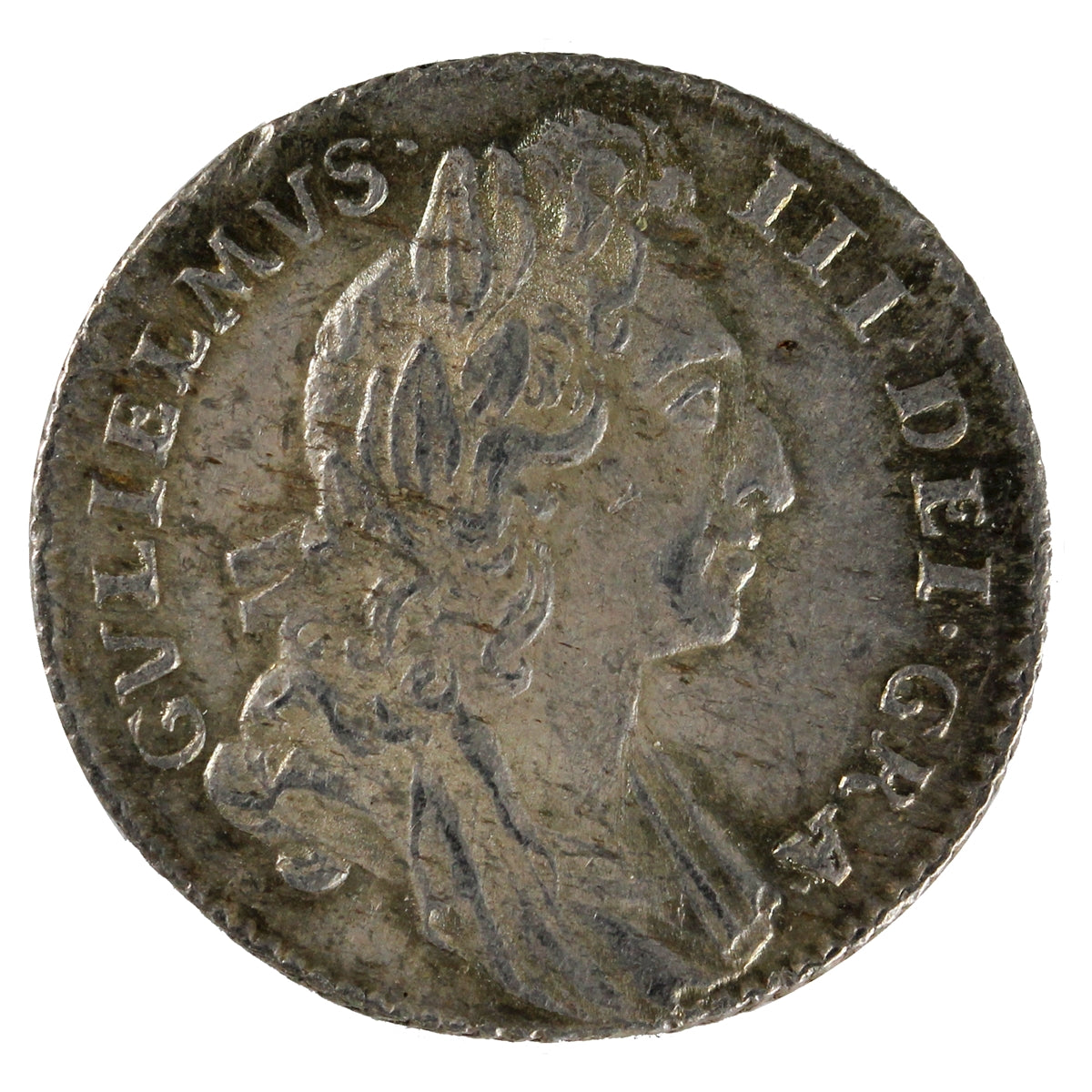 Great Britain 1696 S3520 William III Six Pence Almost Uncirculated (AU-50) $