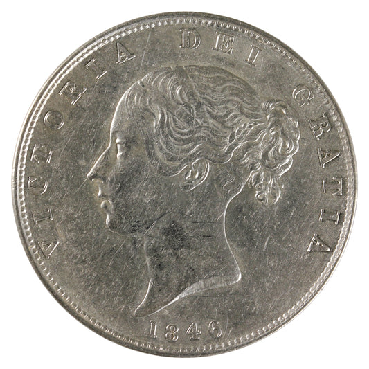 Great Britain 1846 1/2 Crown EF-AU (EF-45) $