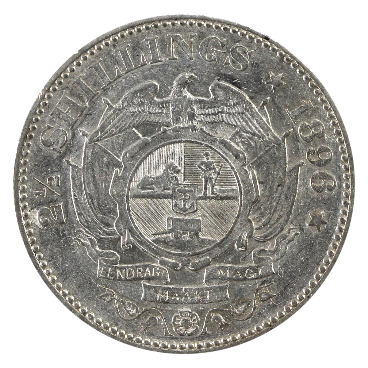 South Africa 1896 2 1/2 Shillings Extra Fine (EF-40) $