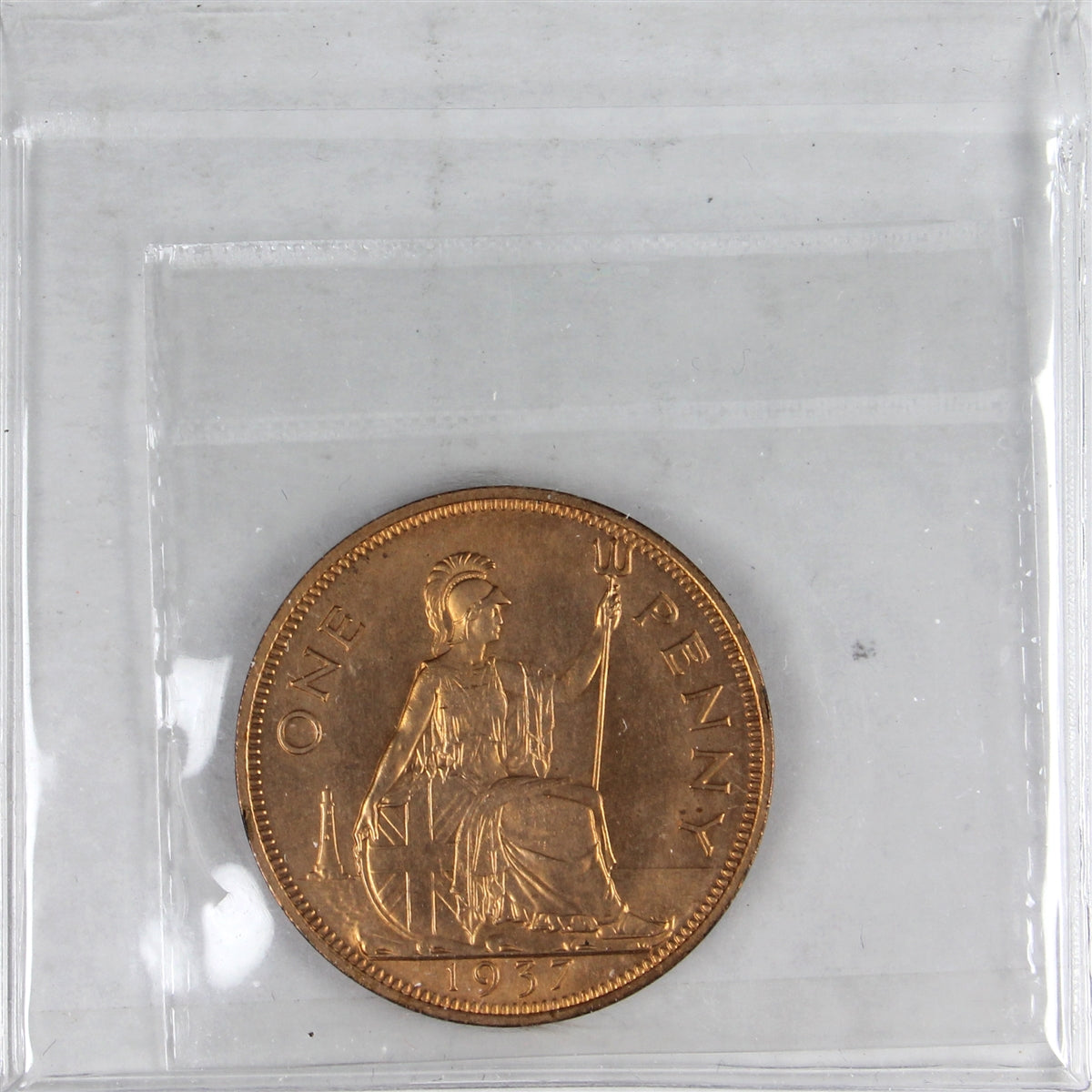 Great Britain 1937 Penny ICCS Certified MS-65