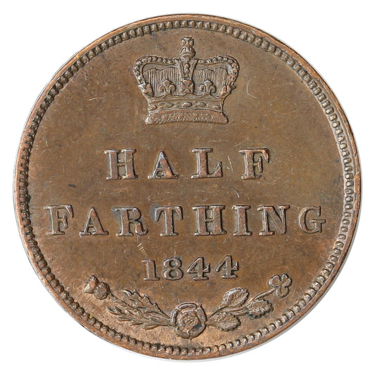 Great Britain 1844 1/2 Farthing Almost Uncirculated (AU-50) $