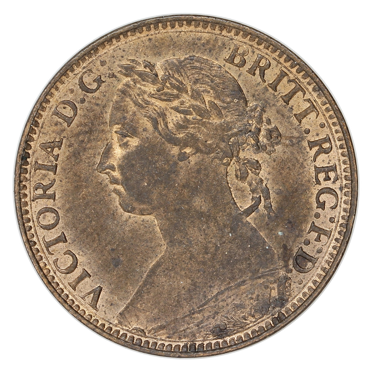 Great Britain 1881 3 Berries Farthing UNC+ (MS-62) $