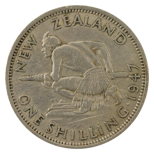 New Zealand 1947 Shilling Extra Fine (EF-40)