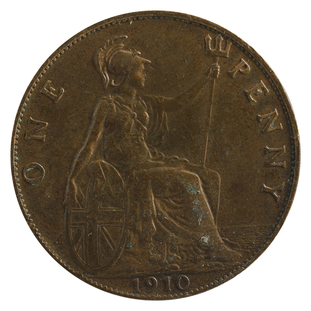 Great Britain 1910 Penny VF-EF (VF-30)