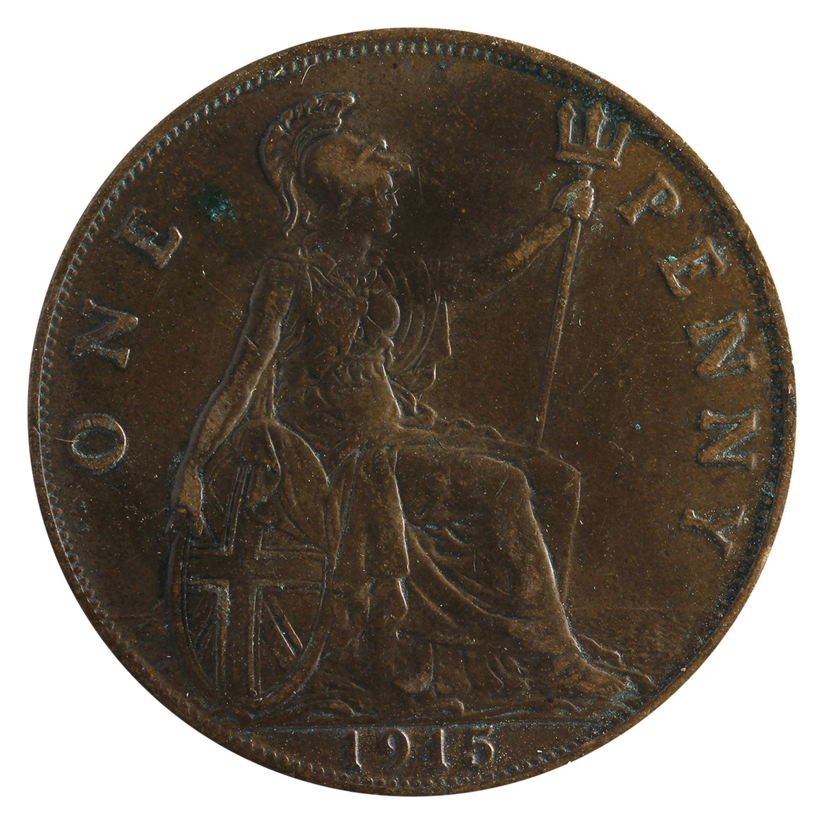 Great Britain 1915 Penny VF-EF (VF-30)