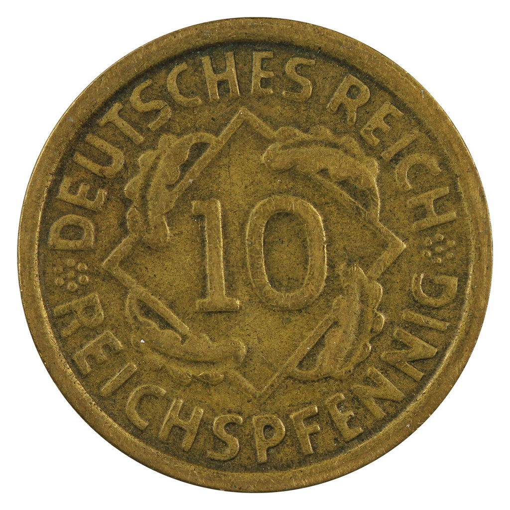 German Third Reich 1934E 10 Pfennig Fine (F-12)