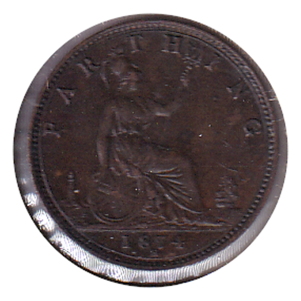 Great Britain 1874H Farthing EF-AU (EF-45) $