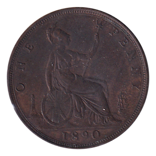 Great Britain 1890 Penny Extra Fine (EF-40) $