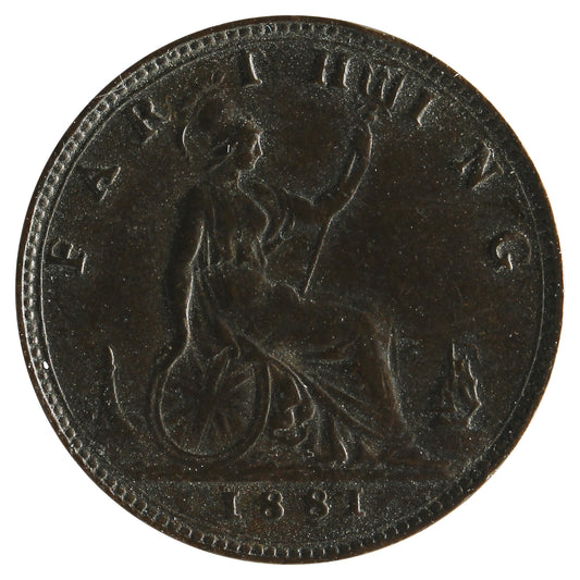 Great Britain 1881 Farthing VF-EF (VF-30)