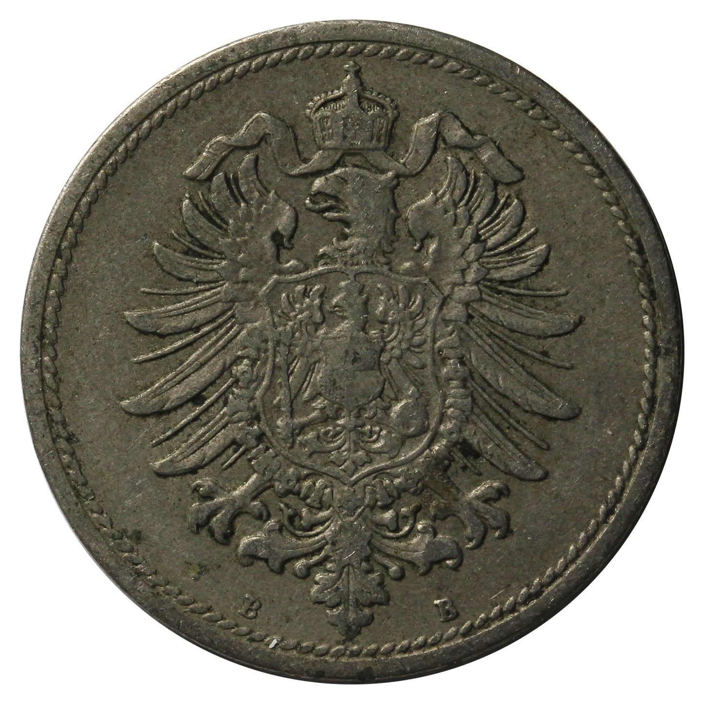 German Empire 1875B 10 Pfennig Extra Fine (EF-40)