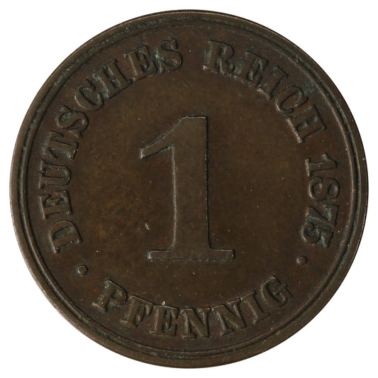 German Empire 1875A Pfennig Extra Fine (EF-40)