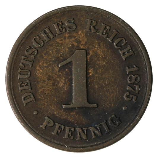 German Empire 1875B Pfennig VF-EF (VF-30)