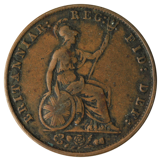 Great Britain 1858 1/2 Penny Fine (F-12)