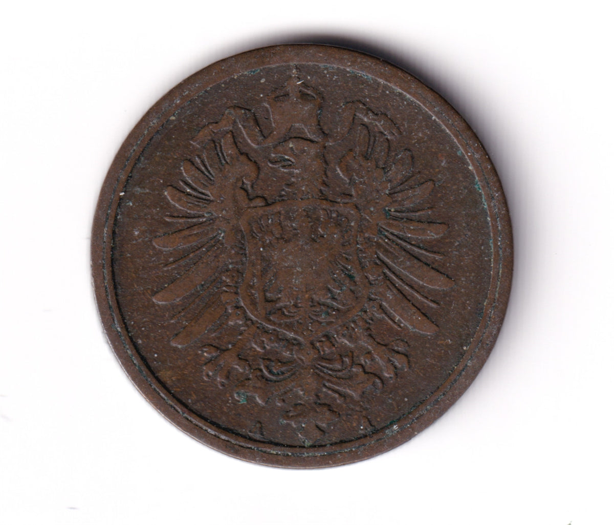 German Empire 1876A 2 Pfennig VF-EF (VF-30)