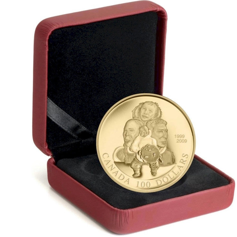 2009 Canada $100 10th Anniversary of Nunavut 14K Gold Coin