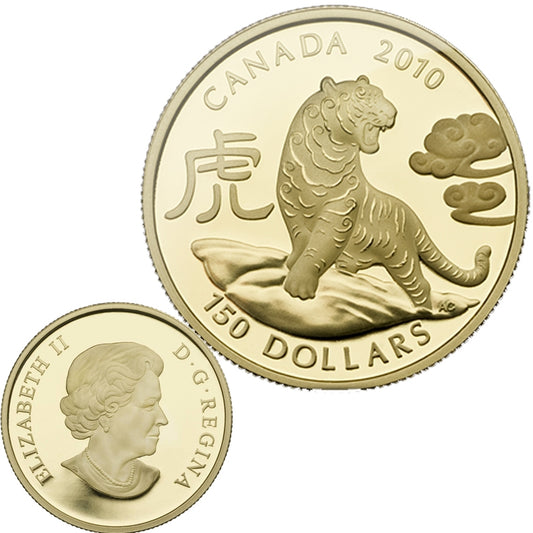 2010 Canada $150 Lunar Year of the Tiger Lunar 18K Gold Coin