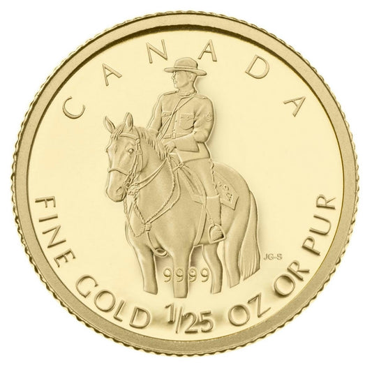 2010 Canada 50-cent Royal Canadian Mounted Police 1/25oz Fine Gold (No Tax)