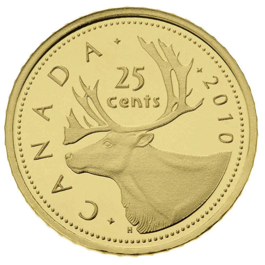 2010 Canada 25-Cent .5g Gold Caribou (TAX Exempt)