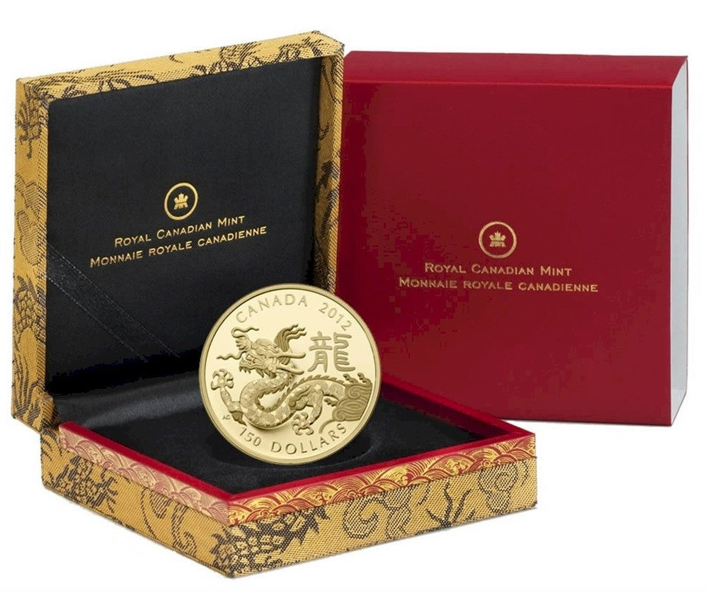 2012 Canada $150 Lunar Year of the Dragon Lunar 18K Gold Coin