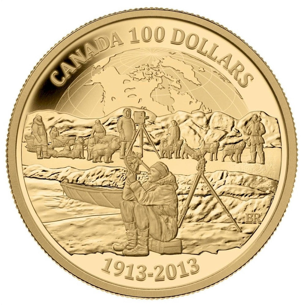 2013 Canada $100 100th Anniversary of the Arctic Expedition 14K Gold