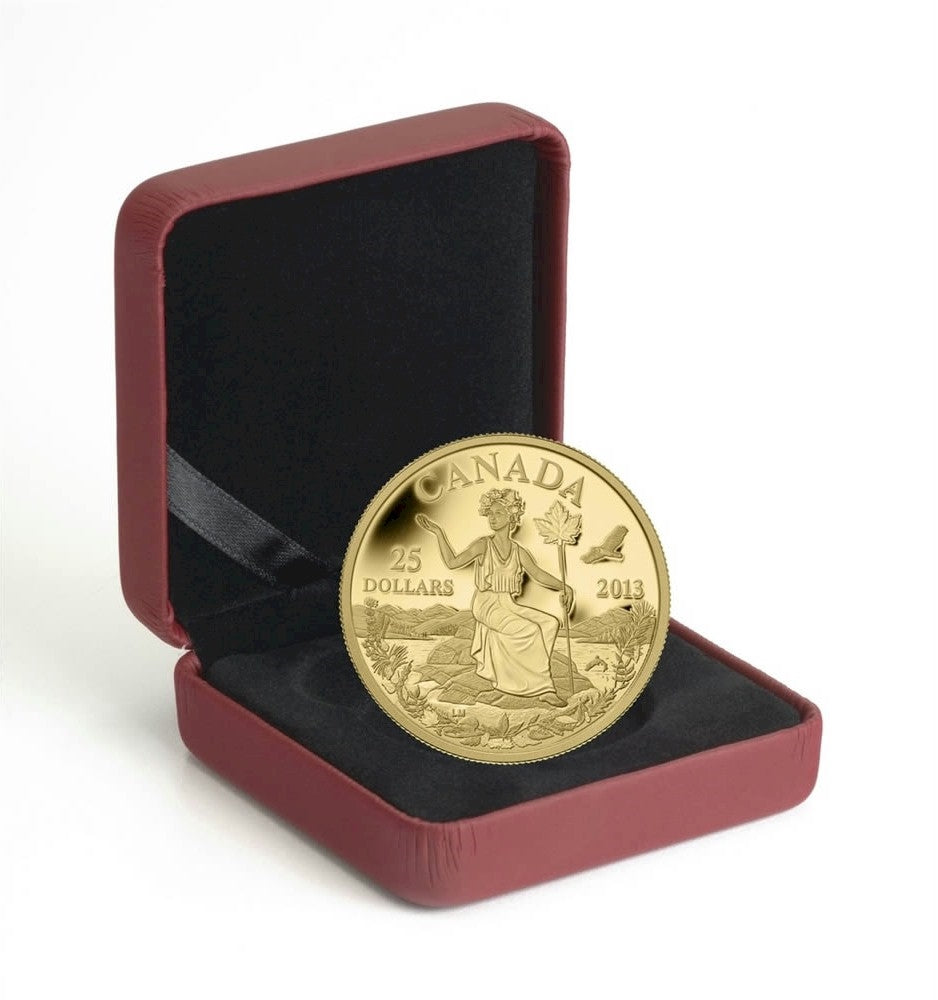 2013 $25 Canada: An Allegory 1/4oz. Gold (No Tax)