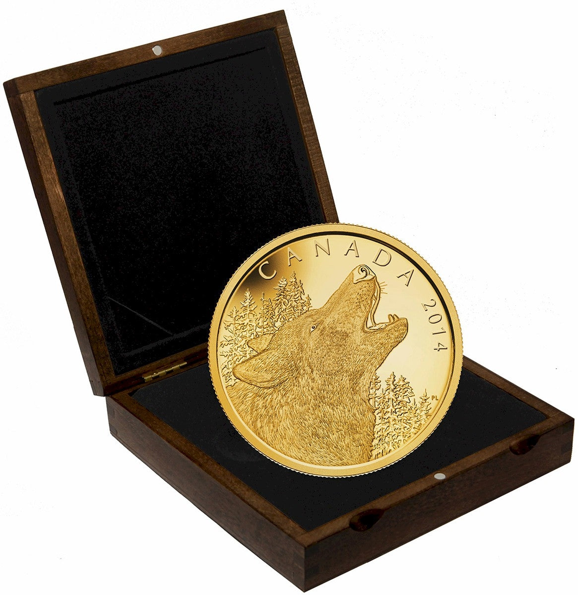 2014 Canada $1250 Howling Wolf Half Kilo Pure Gold Coin (TAX Exempt)